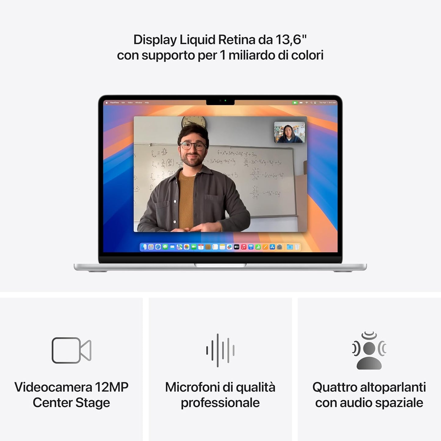 MacBook Air 13'' con chip M4 (2025) da 13,6'', 16GB di memoria unificata, 256GB - Silver