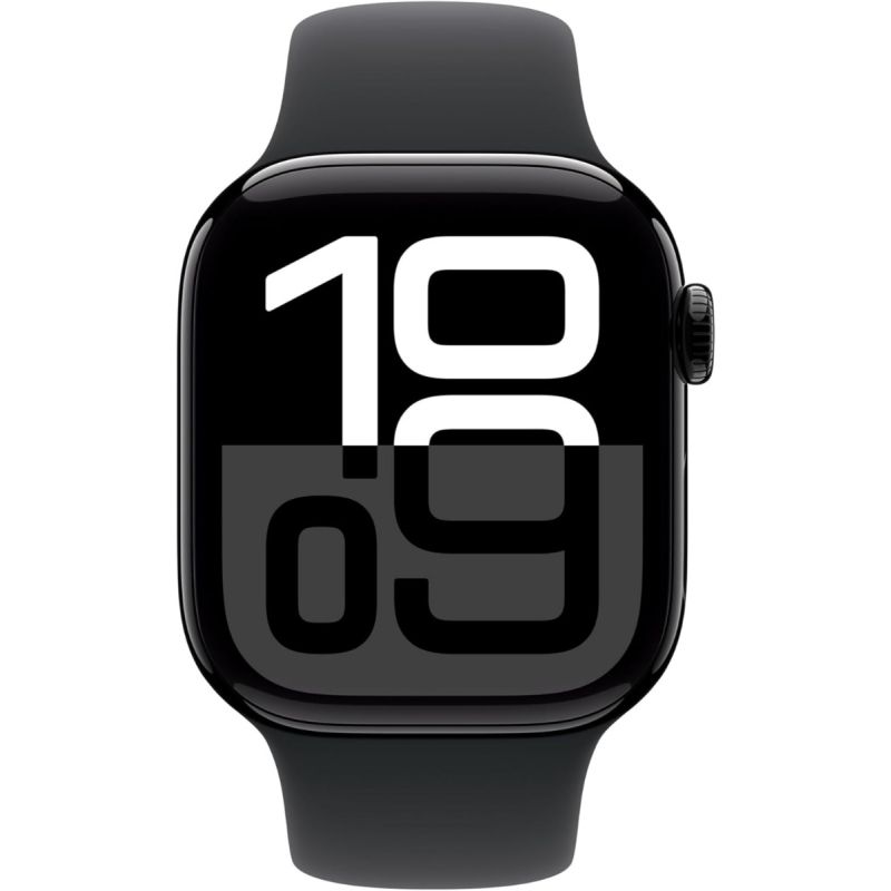 Apple Watch Series 10 42mm Jet Black Aluminium - Sport Band M/L - Black - EUROPA