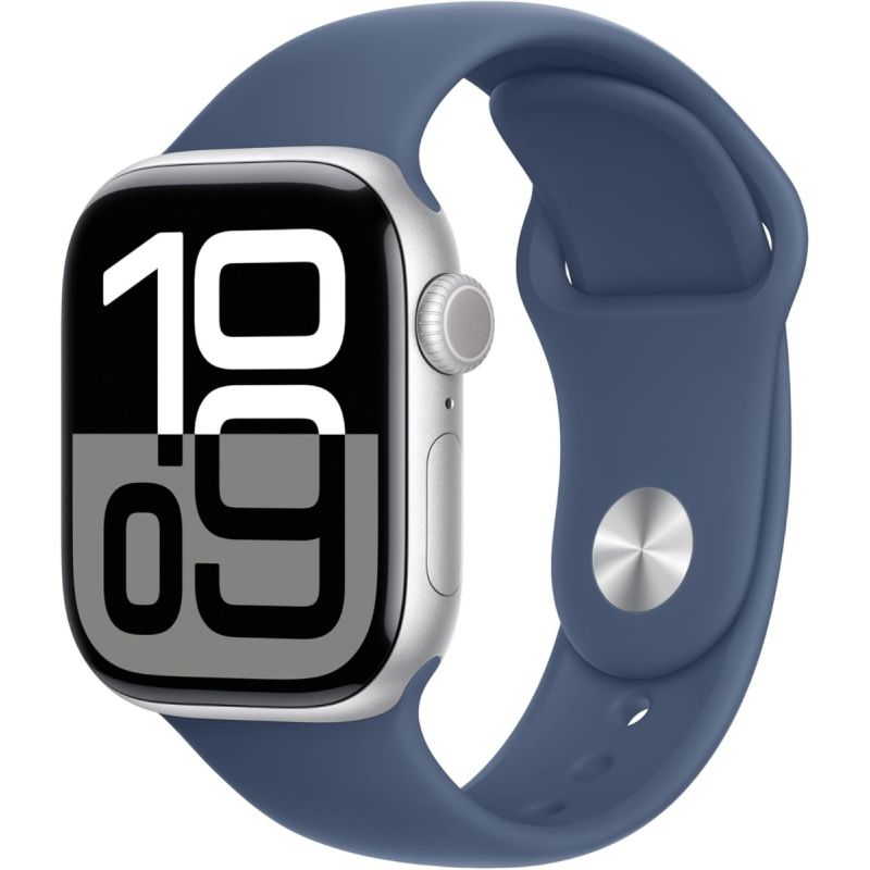 Apple Watch Series 10 46mm Silver Aluminium - Sport Band M/L - Denim - EUROPA