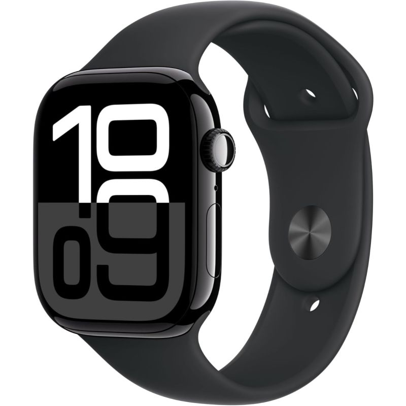 Apple Watch Series 10 46mm Jet Black Aluminium - Sport Band S/M - Black - EUROPA
