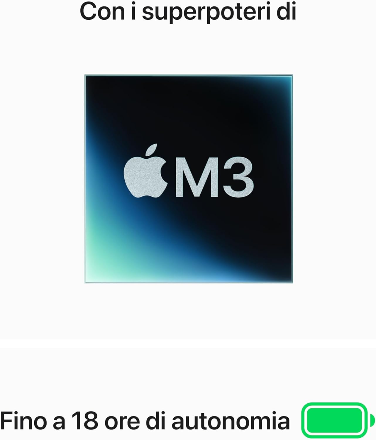 MacBook Air 13" con chip M3 8GB, archiviazione SSD 256GB - Silver