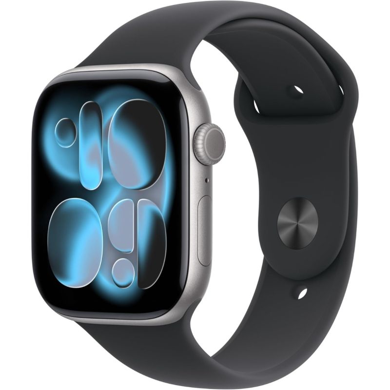 Apple Watch Series 11 (2025) GPS 46mm Space Grey Aluminium Case with Sport Band M/L - Black - EUROPA