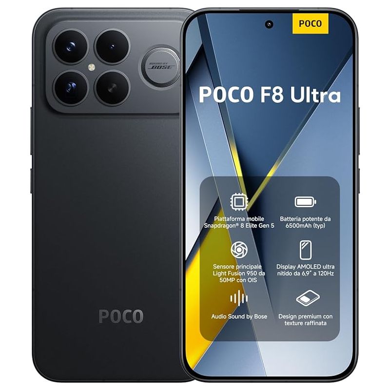 Xiaomi Poco F8 Ultra 5G Dual Sim 12GB / 256B - Black - EUROPA