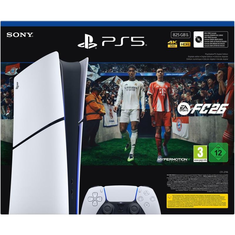 Sony PS5 Slim Digital Edition 825GB + EA Sports FC 26 Bundle